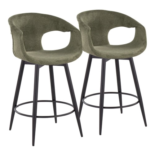 Curva 25" Fixed-height Counter Stool - Set Of 2